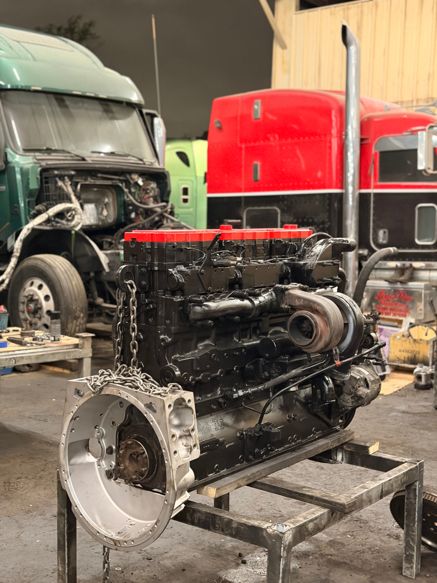 Diesel engine rebuild at MCM Truck Service Houston shop